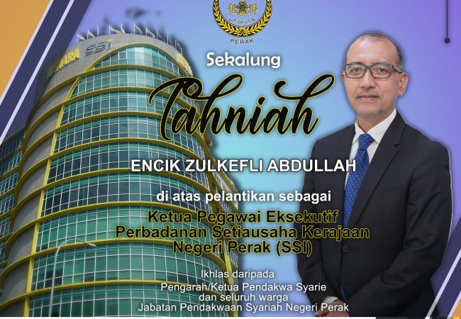 Tahniah YBrs. Encik Zulkefli bin Abdullah